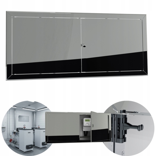 DRZWICZKI REWIZYJNE METALOWE REWIZJA OSŁONA INSTALACJI 120X40 CM NIERDZEWNE