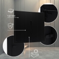 DRZWICZKI REWIZYJNE MASKUJĄCE OSŁONA REWIZJA KLAPA 90X120 CM METAL CZARNY