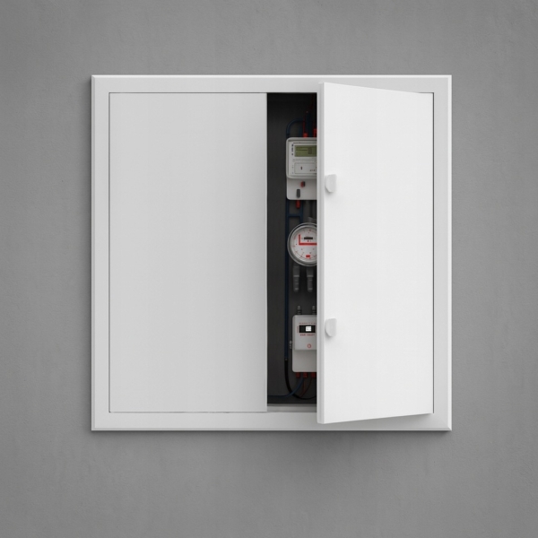 DRZWICZKI REWIZYJNE MASKUJĄCE OSŁONA INSTALACJI REWIZJA 100X70 METAL BIAŁE