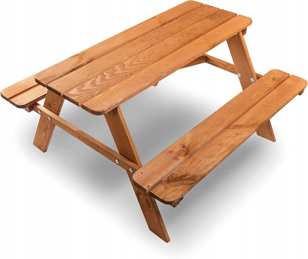 ŁAWKA PIKNIKOWA DREWNIANA DLA DZIECI STOLIK STÓŁ OGRODOWY 90 cm