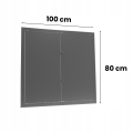 DRZWICZKI REWIZYJNE MASKUJĄCE OSŁONA REWIZJA 100X80 CM METALOWA CZARNA