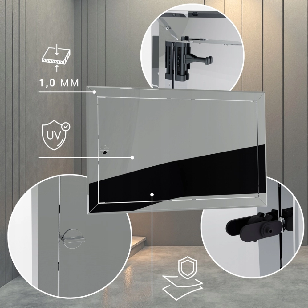 DRZWICZKI REWIZYJNE OSŁONA INSTALACJI REWIZJA KLAPA 70X30 CM NIERDZEWNE