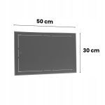 DRZWICZKI REWIZYJNE OSŁONOWE REWIZJA KLAPA 50X30 CM METALOWE GRAFITOWE