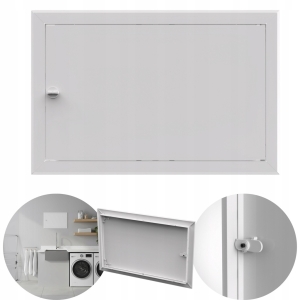 DRZWICZKI REWIZYJNE METALOWE OSŁONOWE 60X40 CM REWIZJA INSTALACJI BIAŁA