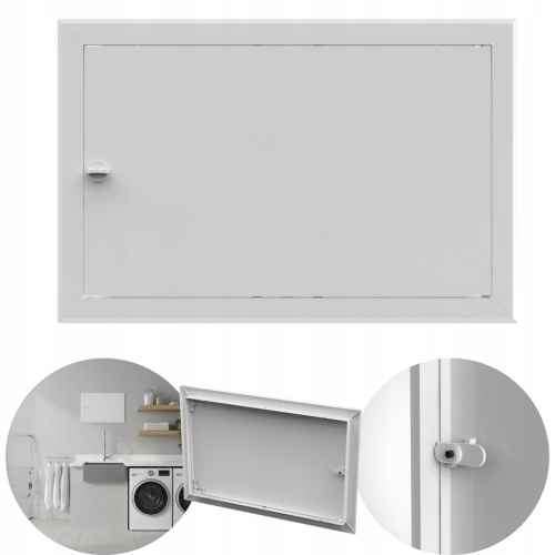 DRZWICZKI REWIZYJNE METALOWE OSŁONOWE 60X40 CM REWIZJA INSTALACJI BIAŁA