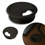 PRZEPUST KABLA Z POKRYWĄ FI 60 MM PRZELOTKA MASKUJĄCA NA KABLE BRĄZ WENGE