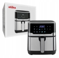 FRYTKOWNICA BEZTŁUSZCZOWA AIR FRYER FRYTOWNICA DUŻA MISA KOSZ 6,5L SREBRNA
