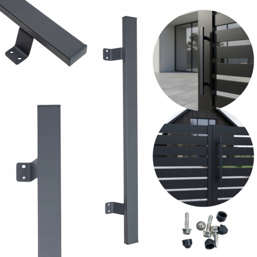 ANTABA DO DRZWI 650 MM POCHWYT DRZWIOWY UCHWYT DO BRAMY FURTKI GRAFITOWY