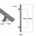 ANTABA DO DRZWI 650 MM POCHWYT DRZWIOWY UCHWYT DO BRAMY FURTKI GRAFITOWY