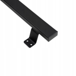 ANTABA DO DRZWI 400 MM POCHWYT DRZWIOWY UCHWYT PROSTOKĄTNY 4X2 CM CZARNY