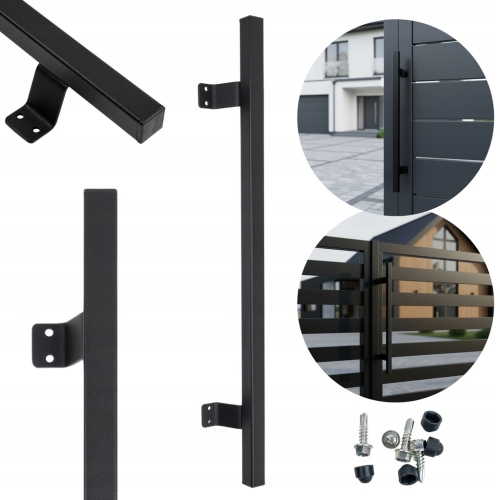 ANTABA DRZWIOWA UCHWYT DO DRZWI 65 CM KWADRATOWY POCHWYT 25X25 MM CZARNY