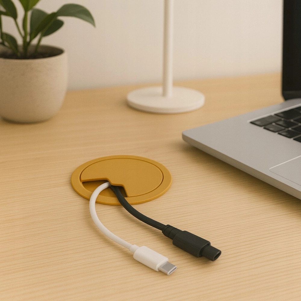 PRZEPUST KABLA MASKUJĄCY FI 60 MM PRZELOTKA NA KABEL Z POKRYWĄ 6 CM OLCHA