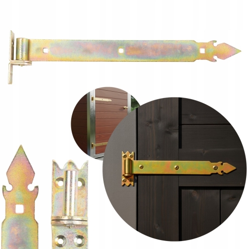 ZAWIAS PASOWY OZDOBNY DRZWIOWY DO OKIENNIC BRAM GARAŻU 500 MM OCYNKOWANY