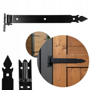 ZAWIAS PASOWY OZDOBNY DRZWIOWY GARAŻOWY DO BRAM FURTEK 600 MALOWANY CZARNY