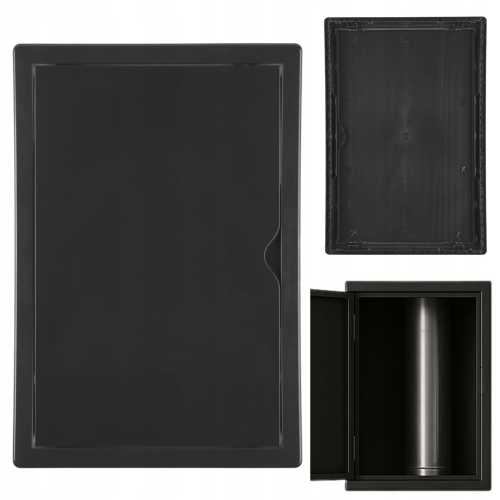 DRZWICZKI REWIZYJNE PLASTIKOWE WYCZYSTKA ABS REWIZJA RAMKA 10x15 CM GRAFIT