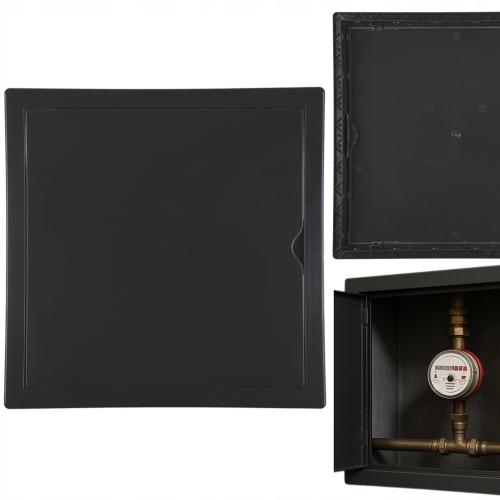 DRZWICZKI REWIZYJNE WYCZYSTKA ABS REWIZJA Z RAMKĄ 40x40 CM PLASTIK GRAFIT