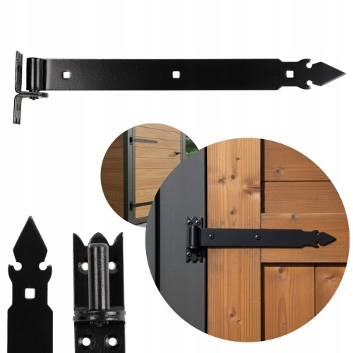 ZAWIAS PASOWY OZDOBNY DRZWIOWY DO BRAMY FURTKI OKIENNIC 500 MM CZARNY