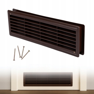 KRATKA WENTYLACYJNA DRZWIOWA WC DO DRZWI SZAFY BRĄZOWA ŁAZIENKOWA 43 cm