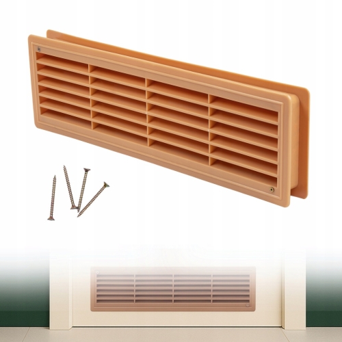 KRATKA WENTYLACYJNA DRZWIOWA WC DO DRZWI SZAFY BEŻOWA BEŻ ŁAZIENKOWA 43 cm