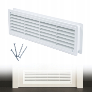 KRATKA WENTYLACYJNA DRZWIOWA WC DO DRZWI SZAFY BIAŁA ŁAZIENKOWA 43 cm