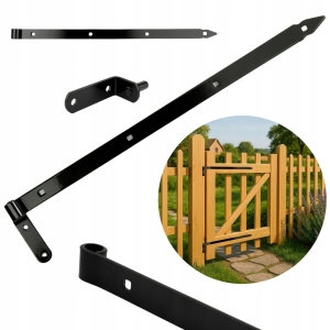 ZAWIAS PASOWY PRZYKRĘCANY DO BRAM DRZWI FURTEK HAK 600 MM CZARNY