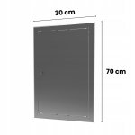 DRZWICZKI REWIZYJNE METALOWE OSŁONOWE MASKUJĄCE REWIZJA 30X70 CM CZARNE