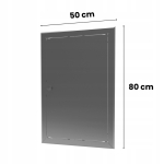 DRZWICZKI REWIZYJNE MASKUJĄCE OSŁONA INSTALACJI METAL KLAPA 50X80 CM CZARNE