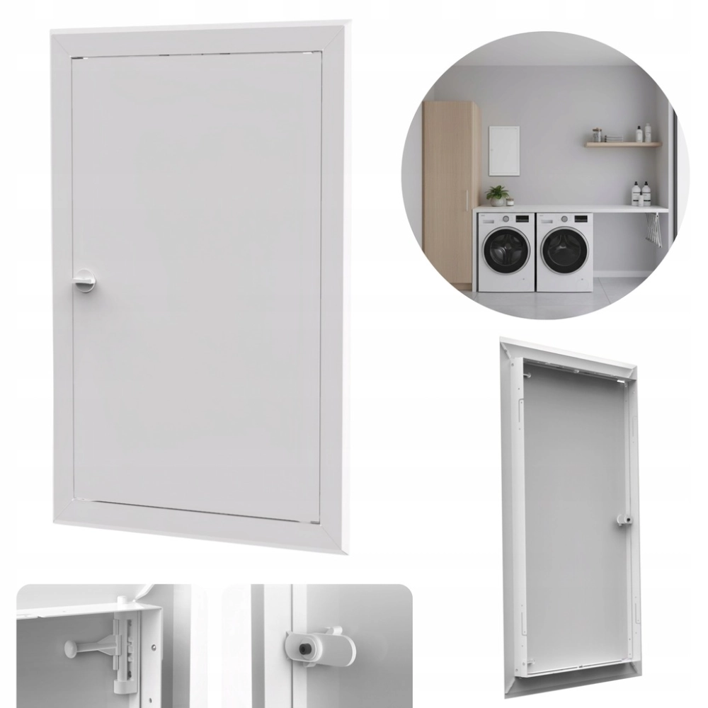 DRZWICZKI REWIZYJNE OSŁONA INSTALACJI REWIZJA 30X60 CM METALOWE BIAŁE