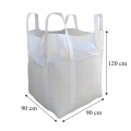 BIGBAG WOREK BIG BAG KONTENEROWY 90x90x120 NA GRUZ ZBOŻE PIASEK 1000 kg