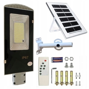 LATARNIA OGRODOWA LAMPA SOLARNA NA SŁUP MOCNA 300W PANEL ULICZNA 299LED