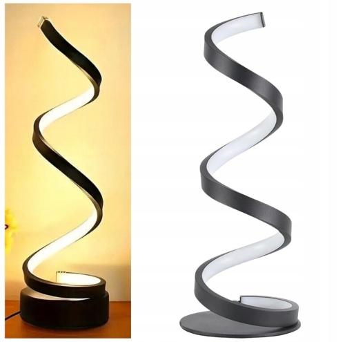 LED SPIRALNA LAMPKA NOCNA LAMPA STOŁOWA OŚWIETLENIE DEKORACYJNE DO SYPIALNI