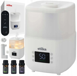NAWILŻACZ POWIETRZA 3w1 4L HIGROMETR AROMATERAPIA DYFUZOR JONIZATOR BIAŁY