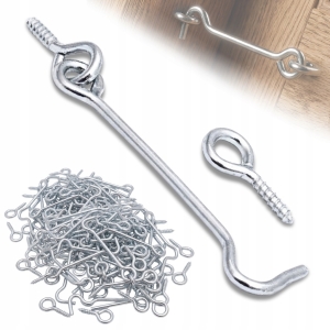 HACZYK OKIENNY GRUBY 100 x 4 mm OCZKO GWINT DO DREWNA 100 szt HAK HACZYKI