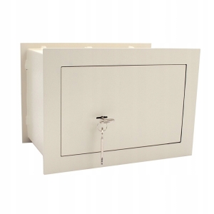 SEJF MECHANICZNY DO WMUROWANIA 33X20X23CM NA DOKUMENTY PIENIĄDZE NA KLUCZ
