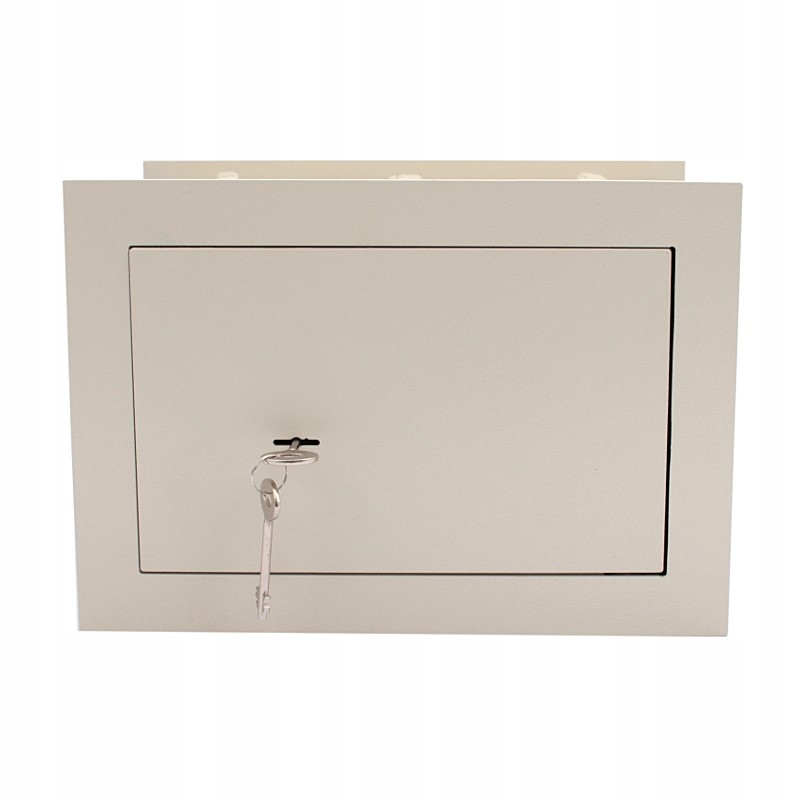 SEJF MECHANICZNY DO WMUROWANIA 33X20X23CM NA DOKUMENTY PIENIĄDZE NA KLUCZ