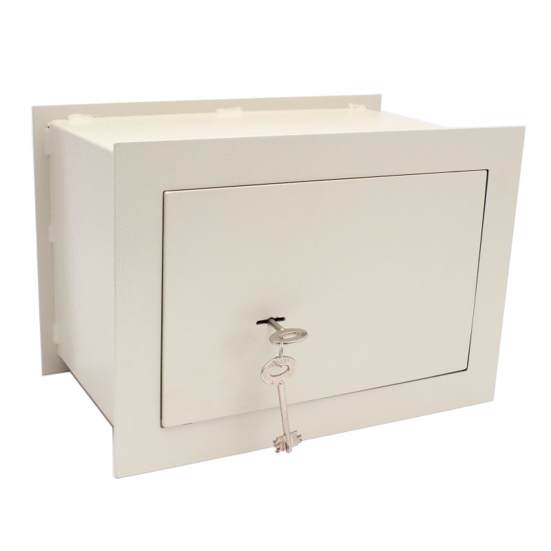 SEJF MECHANICZNY DO WMUROWANIA 33X20X23CM NA DOKUMENTY PIENIĄDZE NA KLUCZ