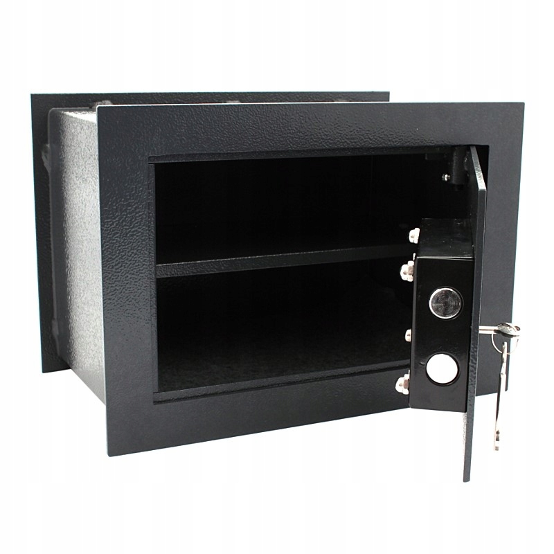 SEJF MECHANICZNY DO WMUROWANIA 33X20X23CM NA DOKUMENTY PIENIĄDZE NA KLUCZ