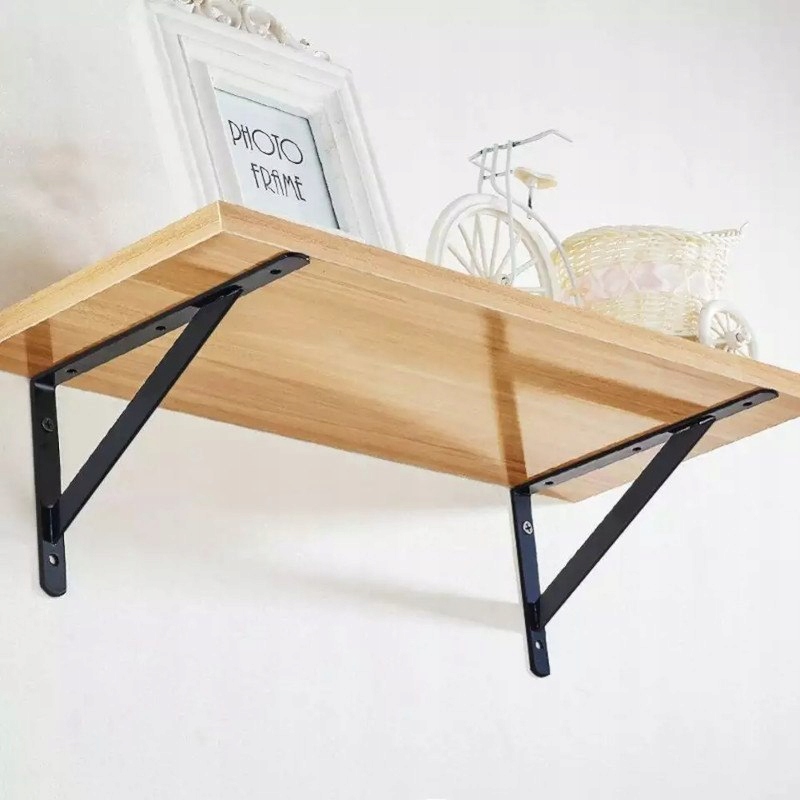 KĄTOWNIK WSPORNIK POD PÓŁKĘ BLAT WMACNIANY MK 280X400X30X4 CZARNY