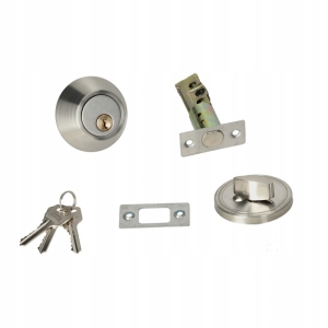 ZAMEK DRZWIOWY NAWIERZCHNIOWY NIKIEL SREBRNY SATYNOWY GÓRNY ZAMEK