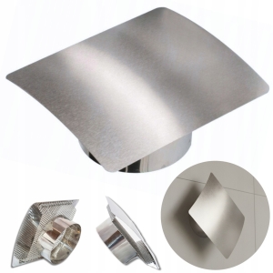 KRATKA WENTYLACYJNA NIERDZEWNA WYPUKŁA 170 x 150 mm FI 100 mm INOX Z SIATKĄ