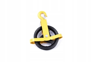 KRĄŻEK BUDOWLANY 140MM NA ŁOŻYSKU ŻÓŁTY ZBLOCZE LINIOWE BLOCZEK ŁOŻYSKOWANY