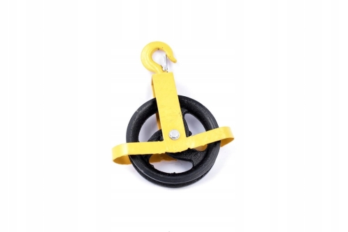 KRĄŻEK BUDOWLANY 140MM NA ŁOŻYSKU ŻÓŁTY ZBLOCZE LINIOWE BLOCZEK ŁOŻYSKOWANY