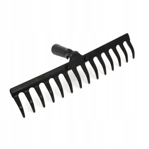 GRABIE METALOWE 18 ZĘBÓW NITOWANE BEZ TRZONA DO LIŚCI OGRODU PROSTE