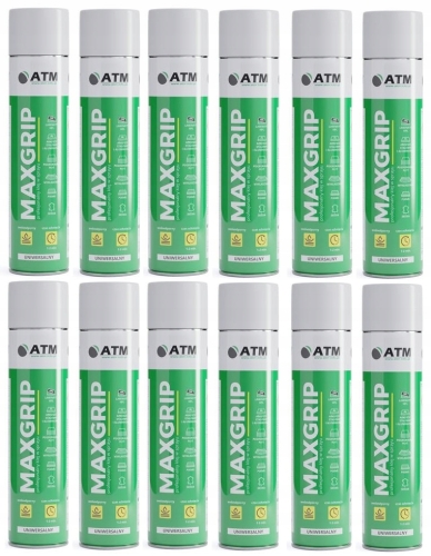 12szt MAXGRIP KLEJ KONTAKTOWY W SPRAYU 600 UNIWERSALNY WODOODPORNY DO MEBLI