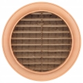 KRATKA WENTYLACYJNA OKRĄGŁA PLASTIKOWA FI 125 mm Z SIATKĄ BEŻOWA