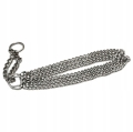 MOCNA OBROŻA ZACISKOWA METALOWA ŁAŃCUSZKOWA 3 RZĘDY DLA PSA 45 CM ŁAŃCUCH