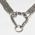 MOCNA OBROŻA ZACISKOWA METALOWA ŁAŃCUSZKOWA 3 RZĘDY DLA PSA 45 CM ŁAŃCUCH