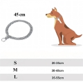 MOCNA OBROŻA ZACISKOWA METALOWA ŁAŃCUSZKOWA 3 RZĘDY DLA PSA 45 CM ŁAŃCUCH