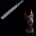 MOCNA OBROŻA ZACISKOWA METALOWA ŁAŃCUSZKOWA 3 RZĘDY DLA PSA 45 CM ŁAŃCUCH