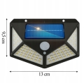 LAMPA SOLARNA ULICZNA Z CZUJNIKIEM RUCHU I ZMIERZCHU KLINKIET 100 LED MOCNA